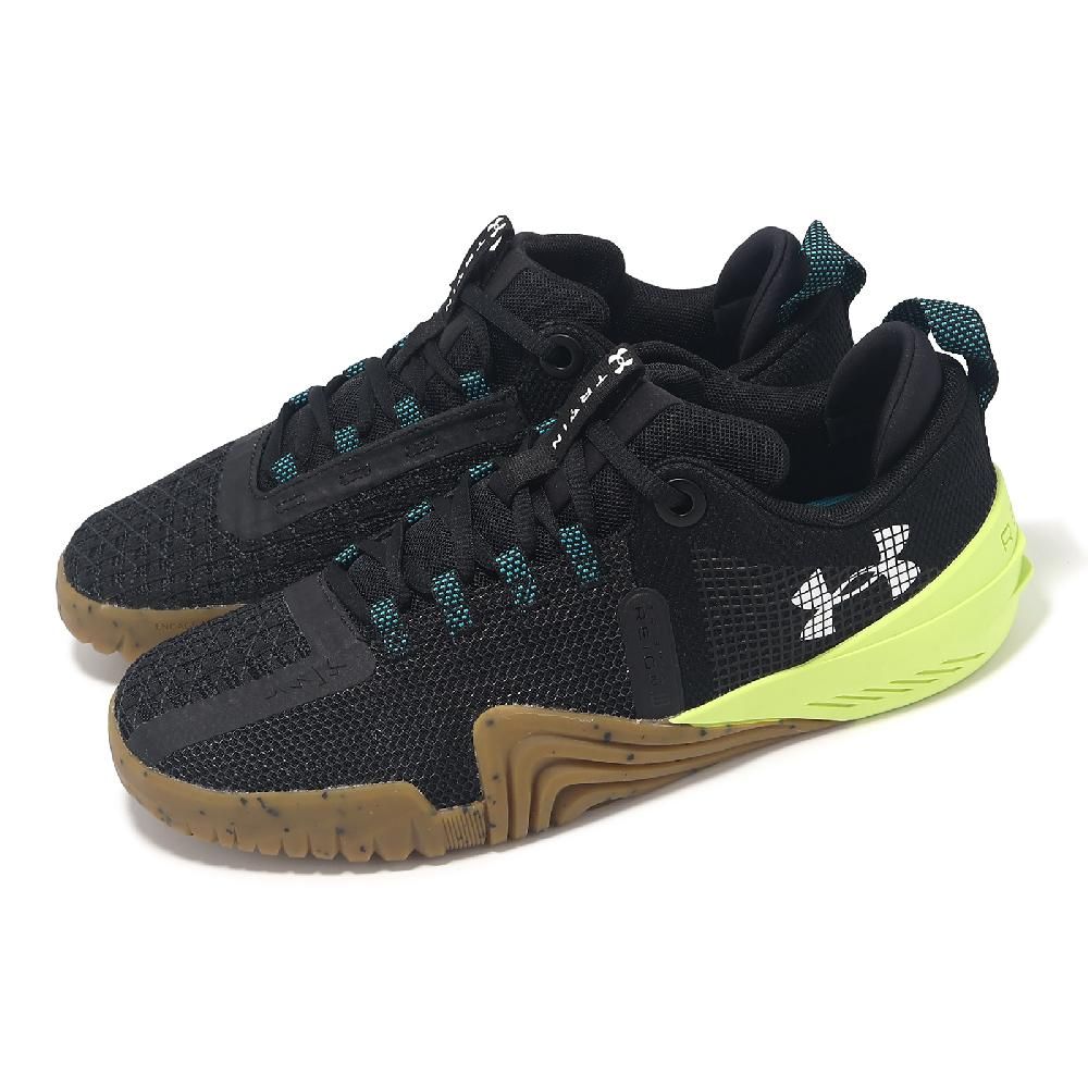 Under Armour  安德瑪 訓練鞋 TriBase Reign 6 男鞋 黑 綠 緩震 穩定 UA 3027341002