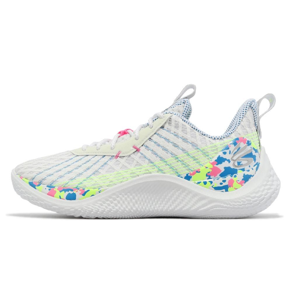 Under Armour  安德瑪 籃球鞋 Curry 10 Splash Party 男鞋 白 藍 派對 繽紛 水花 10代 UA 3026271100