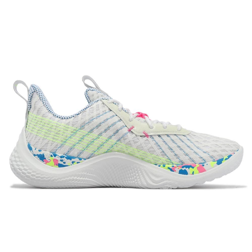 Under Armour  安德瑪 籃球鞋 Curry 10 Splash Party 男鞋 白 藍 派對 繽紛 水花 10代 UA 3026271100