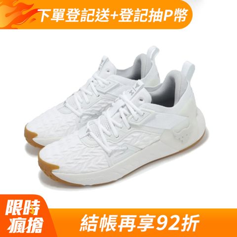 Under Armour Under Armour 安德瑪 訓練鞋 Project Rock 6 男鞋 白 健身 穩定 支撐 巨石強森 運動鞋 UA 3026534100