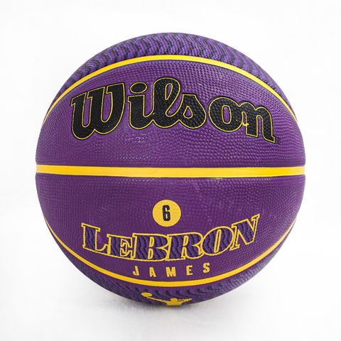 Wilson Nba Lebron [WZ4005901] 籃球 7號 球員 耐磨 橡膠 室外 湖人 紫黃