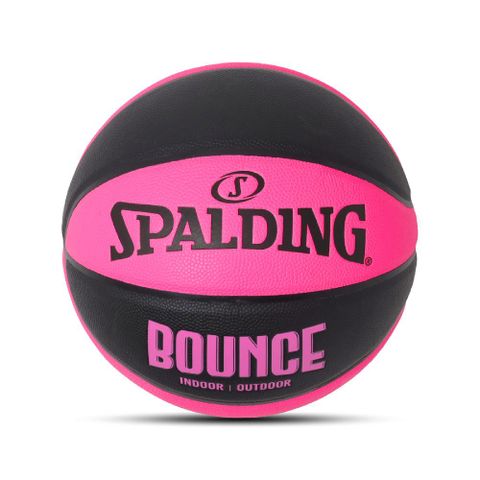 SPALDING 斯伯丁 籃球 Bounce In/Outdoor No.7 Basketball 黑 粉 合成皮革 室內 室外 7號球  SPB91006