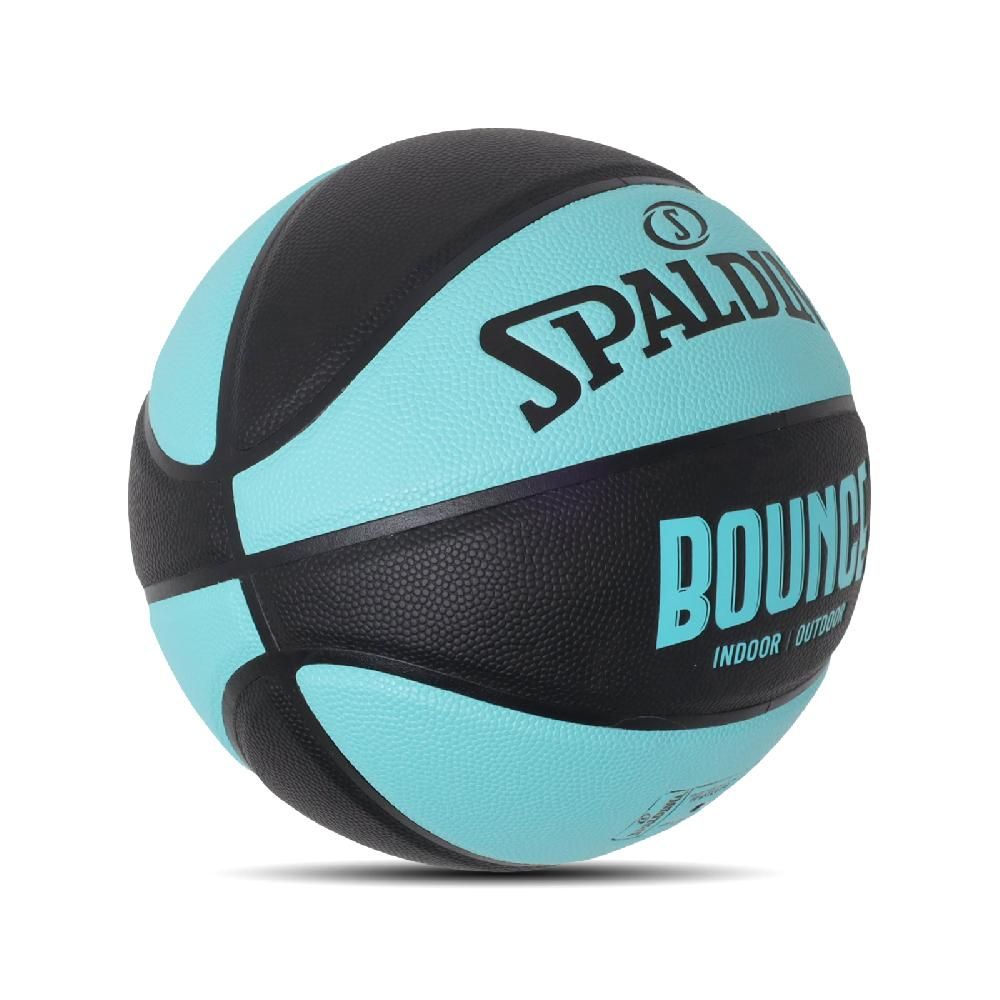 SPALDING 斯伯丁   籃球 Bounce In/Outdoor Basketball 黑 藍綠 合成皮革 室內 室外 7號球  SPB91007