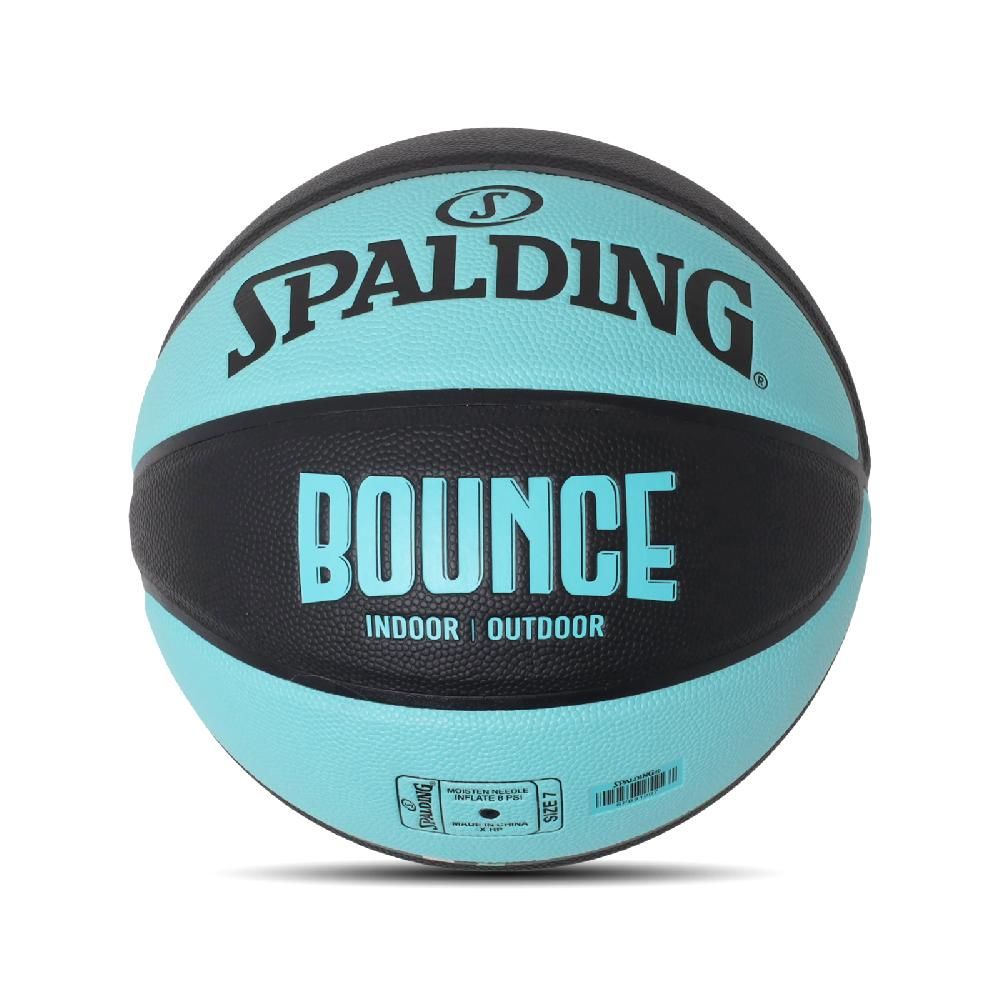 SPALDING 斯伯丁   籃球 Bounce In/Outdoor Basketball 黑 藍綠 合成皮革 室內 室外 7號球  SPB91007