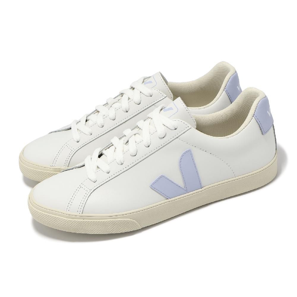 VEJA  休閒鞋 Esplar Logo Leather 女鞋 白 藍 皮革 法國 經典小白鞋 EO0203650A