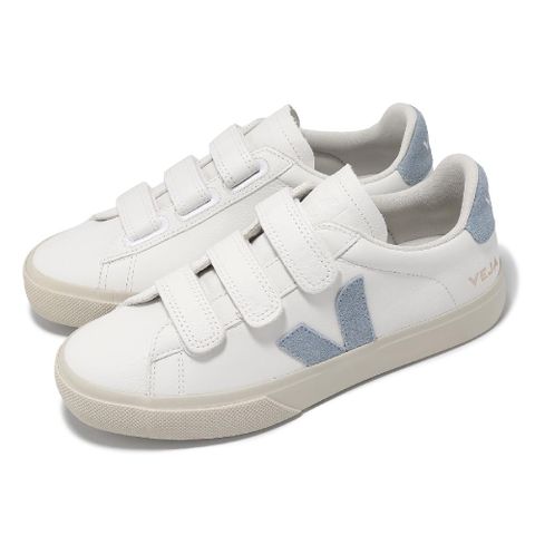 VEJA 休閒鞋 Recife Logo Chromefree Leather 女鞋 白藍 魔鬼氈 經典小白鞋 RC0502946A