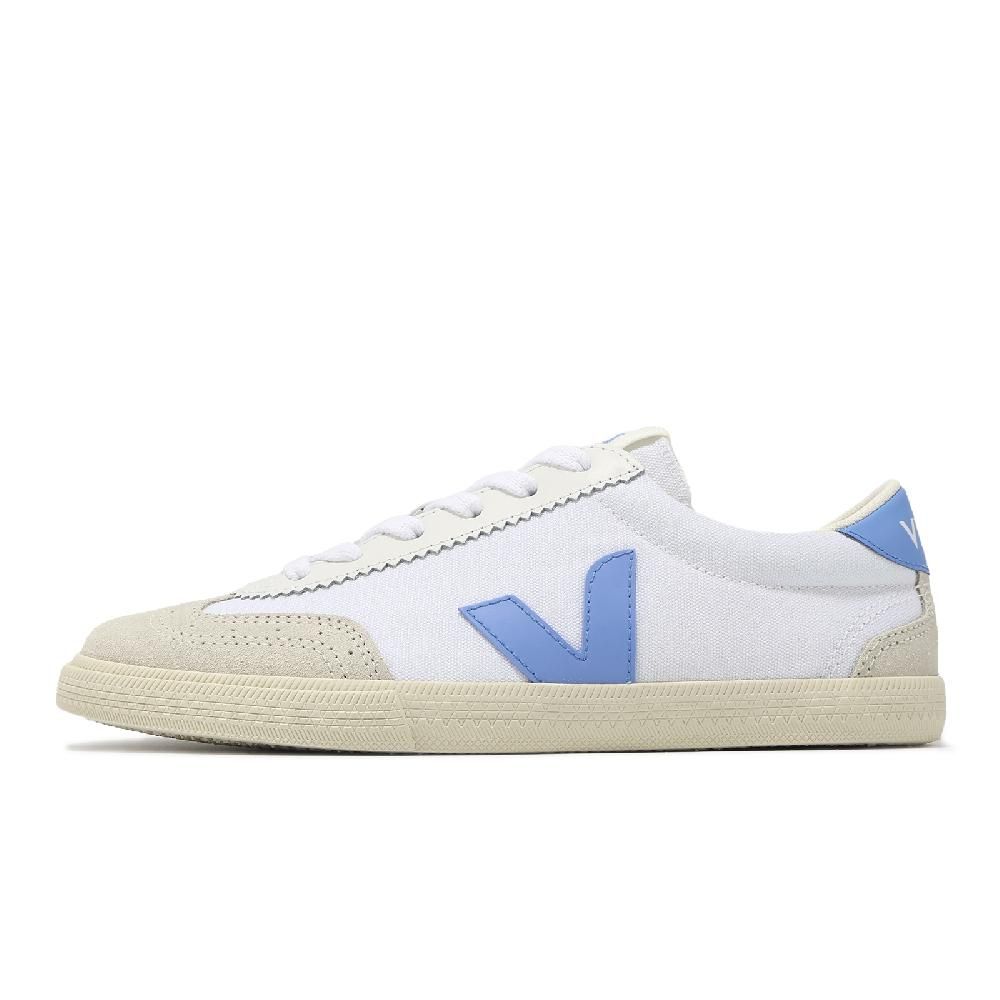 VEJA  德訓鞋 Volley Canvas 女鞋 白 藍 麂皮 帆布 拼接 低筒 休閒鞋 VO0103648A