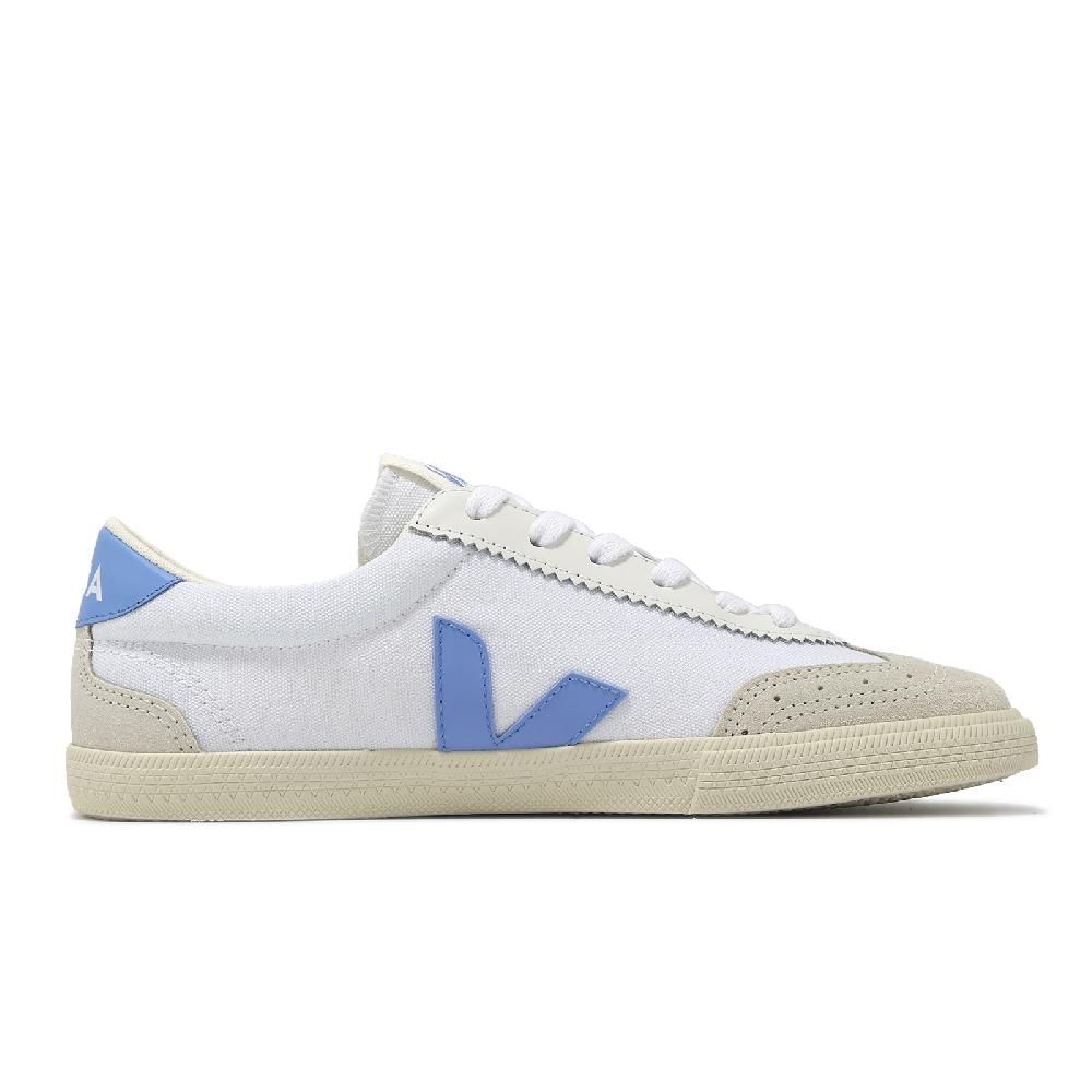 VEJA  德訓鞋 Volley Canvas 女鞋 白 藍 麂皮 帆布 拼接 低筒 休閒鞋 VO0103648A