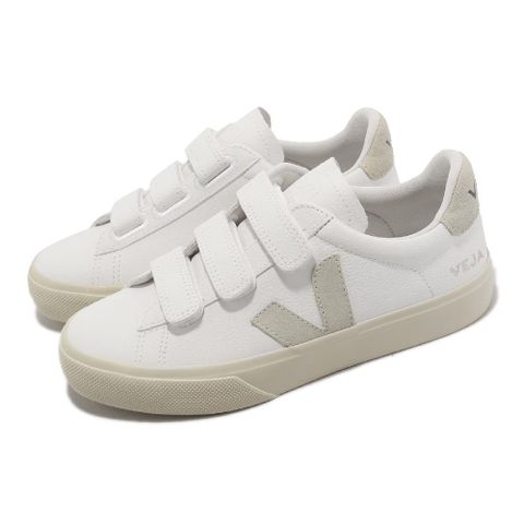 VEJA 休閒鞋 Recife Logo Chromefree Leather 女鞋 白 灰 魔鬼氈 小白鞋 RC0502919A