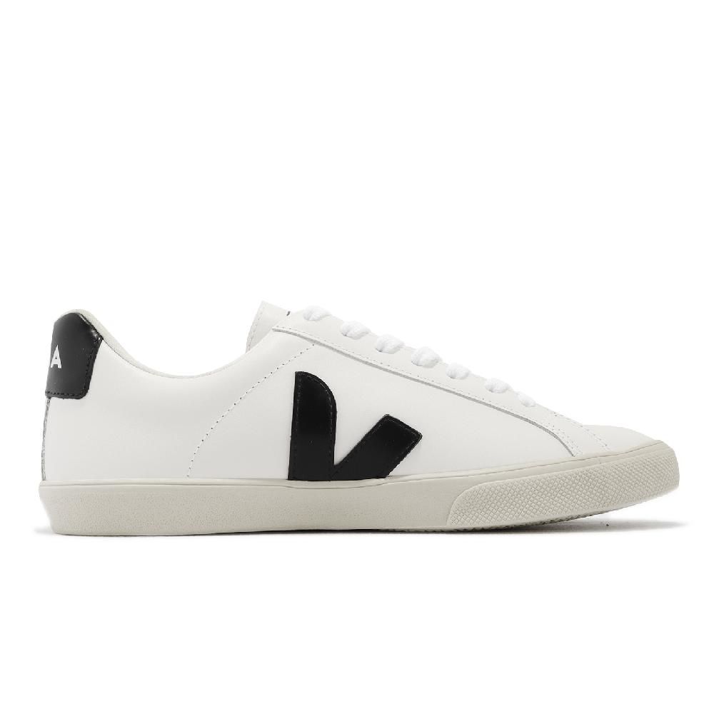 VEJA  休閒鞋 Esplar Logo Leather 女鞋 白 黑 皮革 法國小白鞋 奶油底 百搭款 EO0200005A