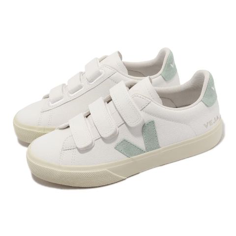 VEJA 休閒鞋 Recife Logo Chromefree Leather 女鞋 白 藍 魔鬼氈 小白鞋 RC0592878A