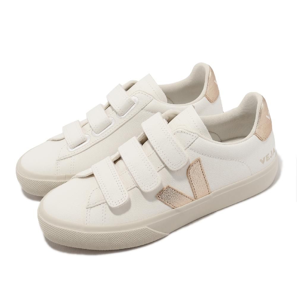 VEJA  休閒鞋 Recife Logo Chromefree Leather 女鞋 白 香檳金 奶油底 RC0502762A