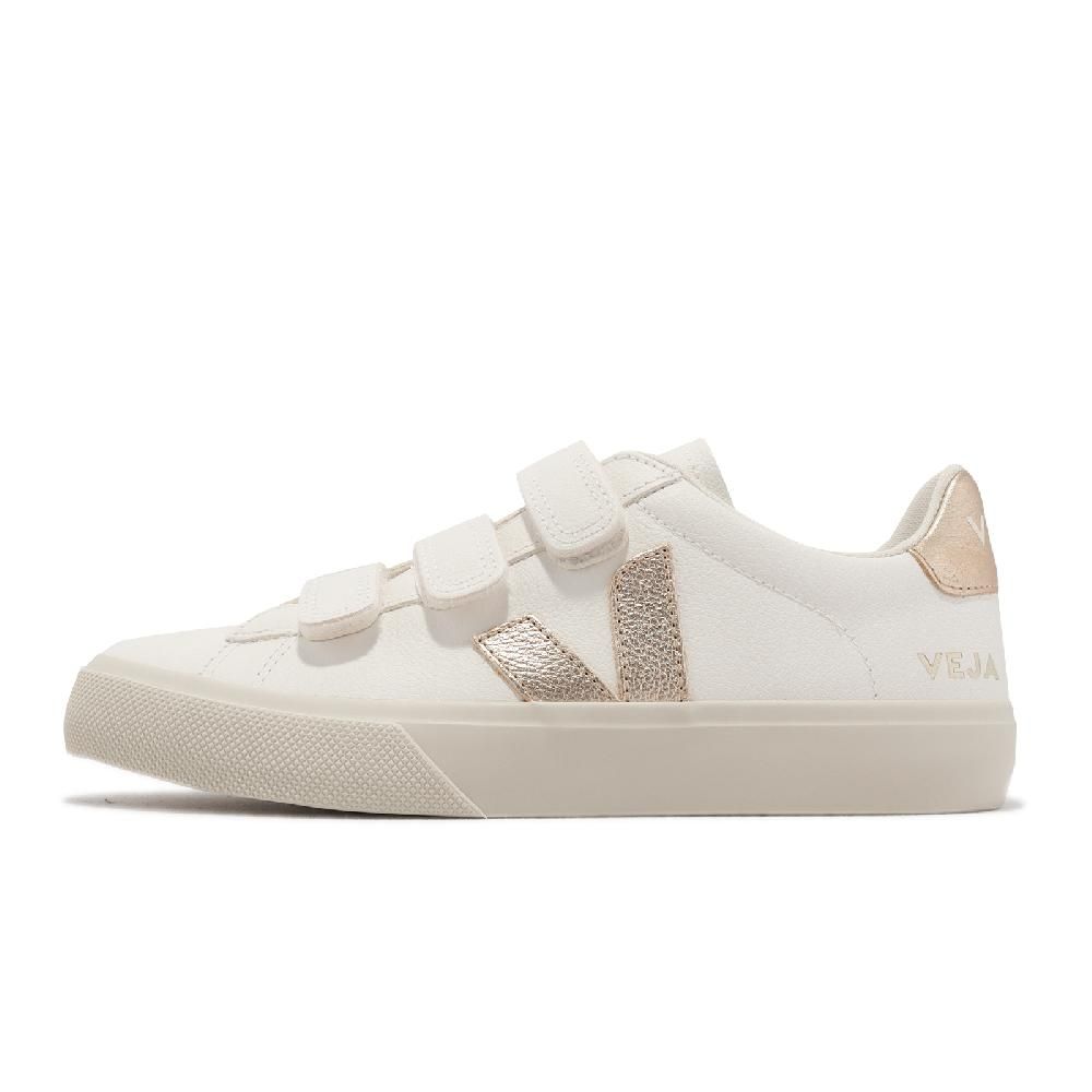 VEJA  休閒鞋 Recife Logo Chromefree Leather 女鞋 白 香檳金 奶油底 RC0502762A