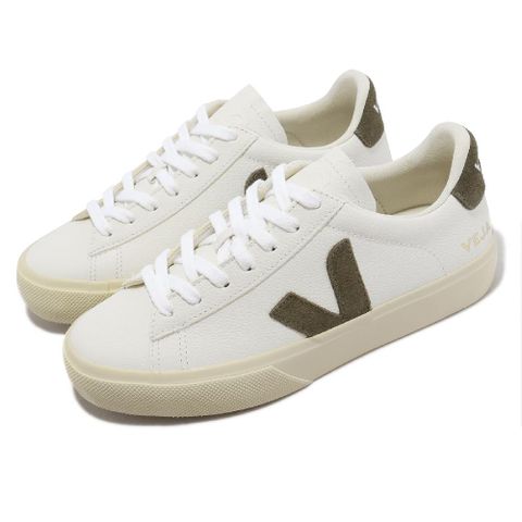 VEJA 休閒鞋 Campo Chromefree Leather 女鞋 白 墨綠 皮革 奶油底 經典 小白鞋 CP0502347A