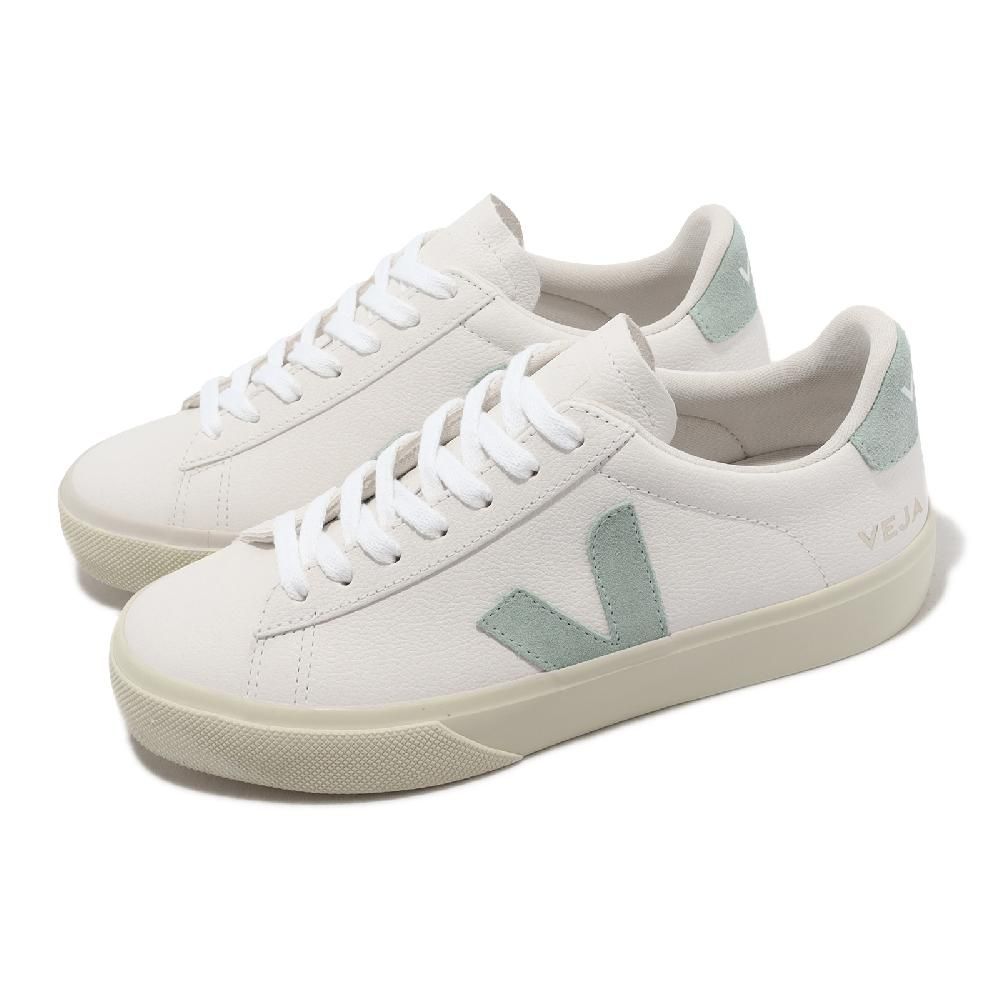 VEJA  休閒鞋 Campo Chromefree Leather 女鞋 白 水藍 奶油底 小白鞋 CP0502485A