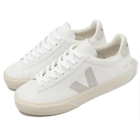 Veja 休閒鞋 Campo Chromefree Leather 女鞋 白 亮灰 皮革 奶油底 經典 小白鞋 CP0502429A