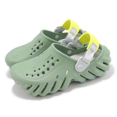 Crocs 卡駱馳 洞洞鞋 Echo Clog K 中童 苔癬綠 波波小克駱格 小朋友 涼拖鞋 休閒鞋 卡駱馳 208190308