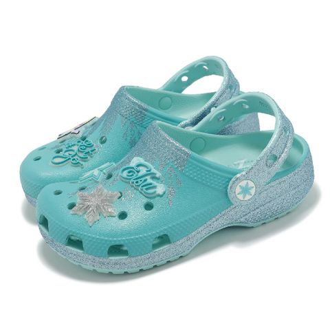 Crocs 卡駱馳 洞洞鞋 Frozen Elsa Classic Clog K 中童 冰藍 冰雪奇緣 艾莎 小朋友 21023590H