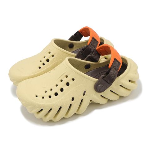 Crocs 卡駱馳 洞洞鞋 Echo Clog K 中童 芝麻色 小朋友 波波小克駱格 涼拖鞋 休閒鞋 卡駱馳 2081900HX