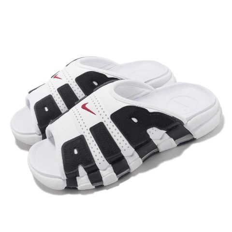 NIKE 耐吉 拖鞋 Wmns Air More Uptempo Slide 女鞋 白 黑 大AIR FJ0755-100