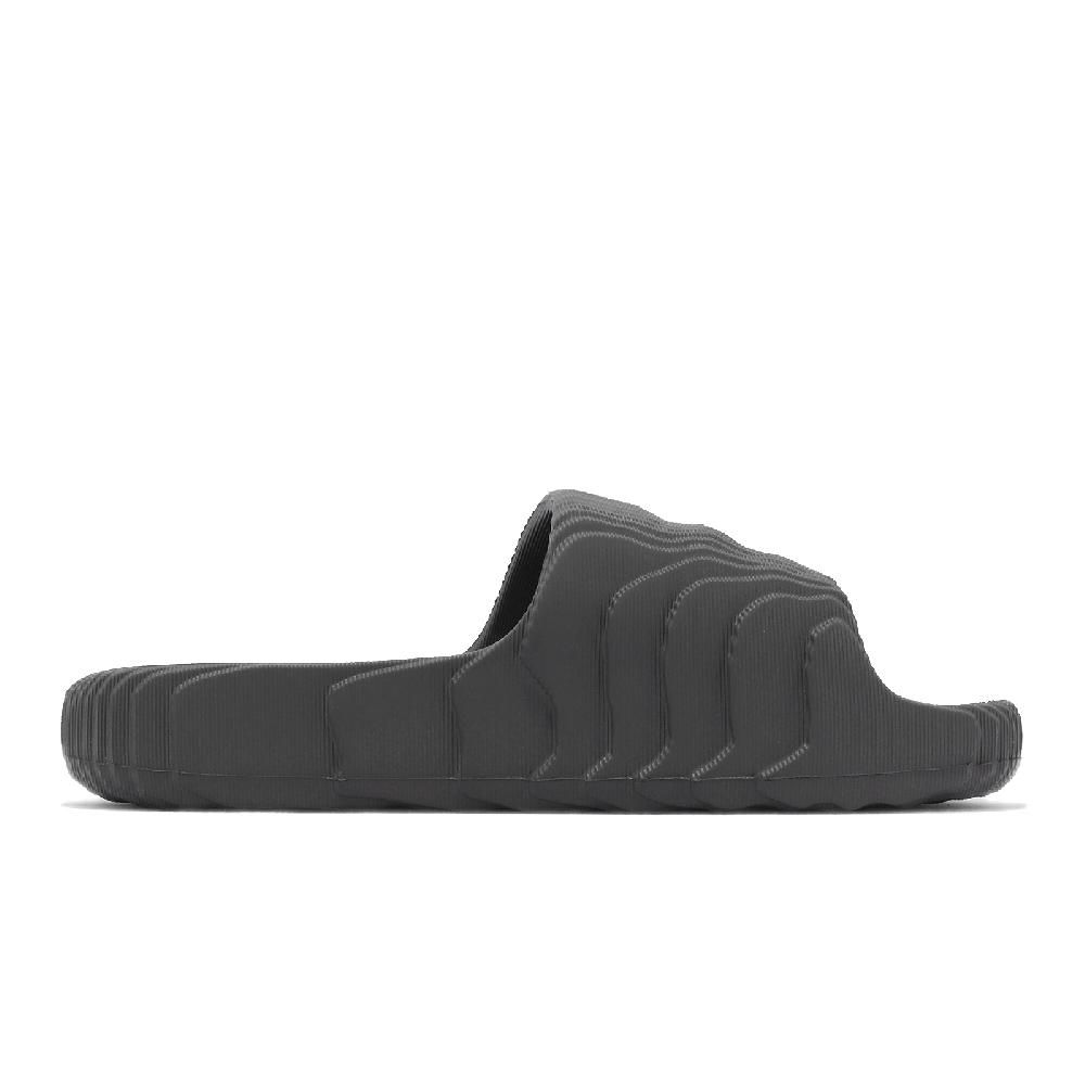 ADIDAS 愛迪達 拖鞋 Adilette 22 碳灰 男鞋 女鞋 運動拖鞋 波浪紋 再生材質 愛迪達 HP6522