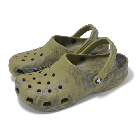 Crocs 卡駱馳 洞洞鞋 Classic Marbled 男女鞋 蘆薈綠 經典大理石花紋克駱格 涼拖鞋 卡駱馳 2068673UC