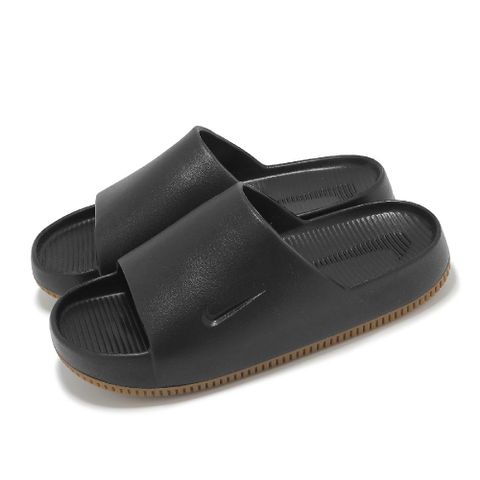 NIKE 耐吉 拖鞋 Calm Slide 男鞋 女鞋 黑 膠底 微厚底 踩屎感 運動拖鞋 舒適 Q彈 FD4116-003