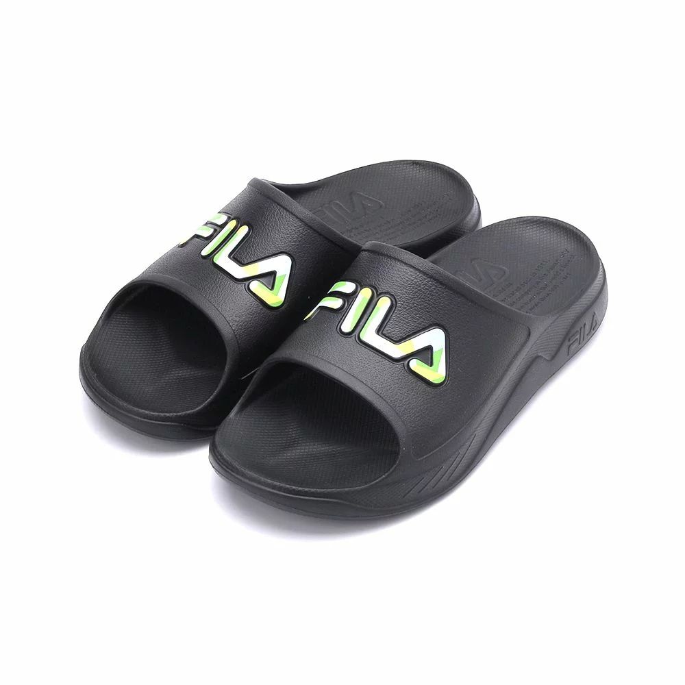 Fila PLUMPY SLIDE2 Slipper 男鞋 女鞋 運動拖鞋 黑色-4S334Y006