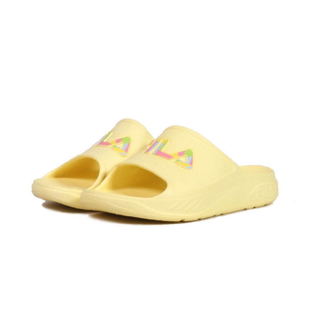 Fila PLUMPY SLIDE2 Slipper 男鞋 女鞋 運動拖鞋 奶油黃色-4S334Y999