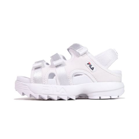 【FILA】Disruptor SD Puffy 休閒鞋 女鞋 厚底涼鞋 白色-5S138Y125