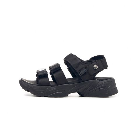 【FILA】TAPERED SANDALS 涼鞋 女鞋 厚底涼鞋 黑色-5S316Y012