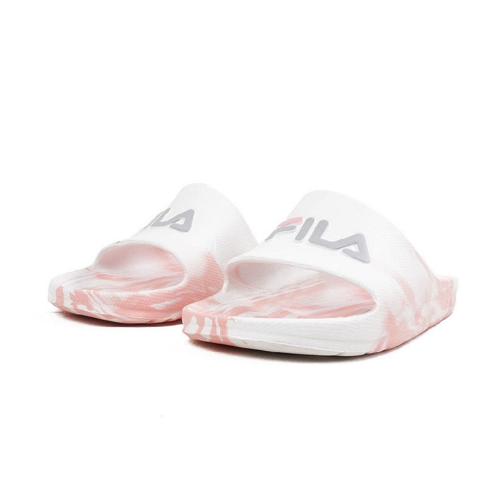 Fila SLEEK SLIDE Splash Slipper 男鞋 女鞋 運動拖鞋 白粉色-4S356Y115