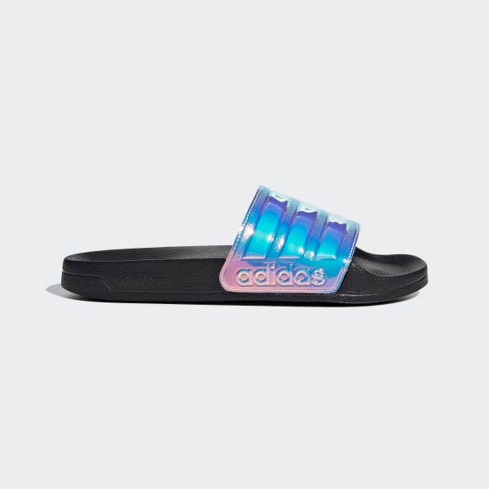adidas 愛迪達 ADILETTE SHOWER Slipper 女鞋 運動拖鞋 黑色 炫光-FY8178