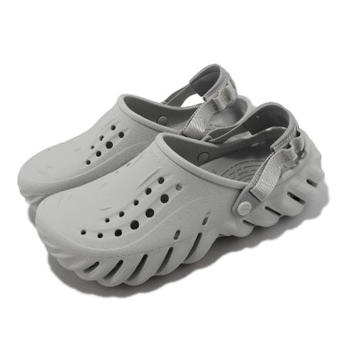 Crocs 卡駱馳 涼拖鞋 Echo Clog 男鞋 女鞋 灰 大氣灰 波波克駱格  2079371FT