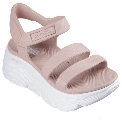 Skechers Max Cushioning Foamies [111126LTPK] 女 涼鞋 健走 厚底 粉紅