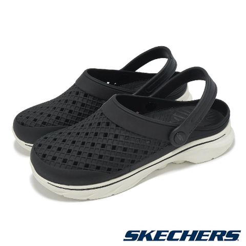 SKECHERS 斯凱奇 拖鞋 Go Walk 7 Foamies-Ambition 男鞋 黑 白 防水 支撐 緩衝 涼拖鞋 243283BKW