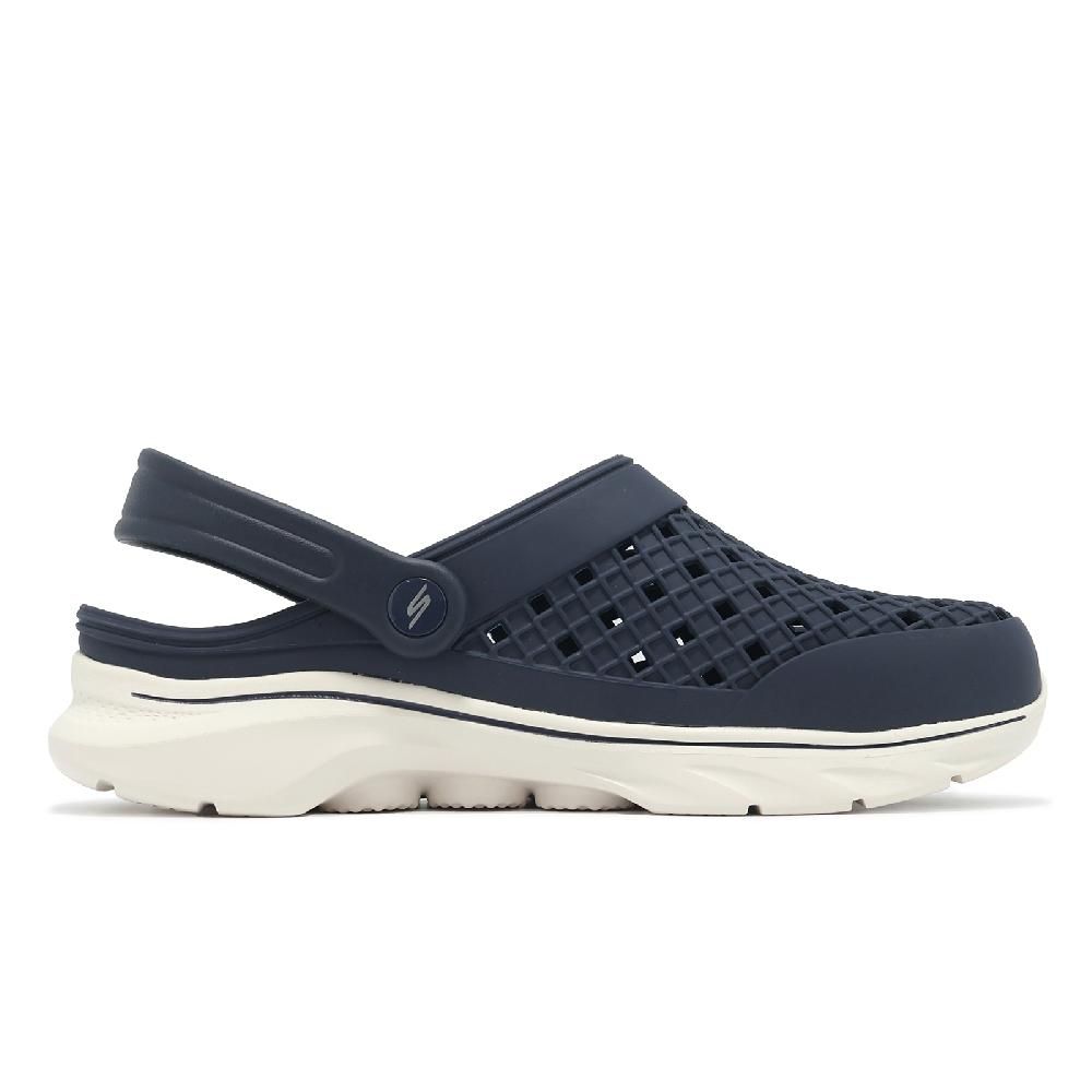 SKECHERS 斯凱奇 拖鞋 Go Walk 7 Foamies-Ambition 男鞋 藍 白 防水 支撐 緩衝 涼拖鞋 243283NVW