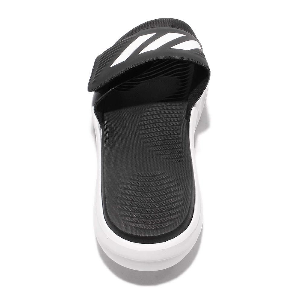 adidas 愛迪達 拖鞋 Alphabounce Slide 男鞋 黑 白 魔鬼氈 緩衝 一片拖 涼拖鞋 BA8775