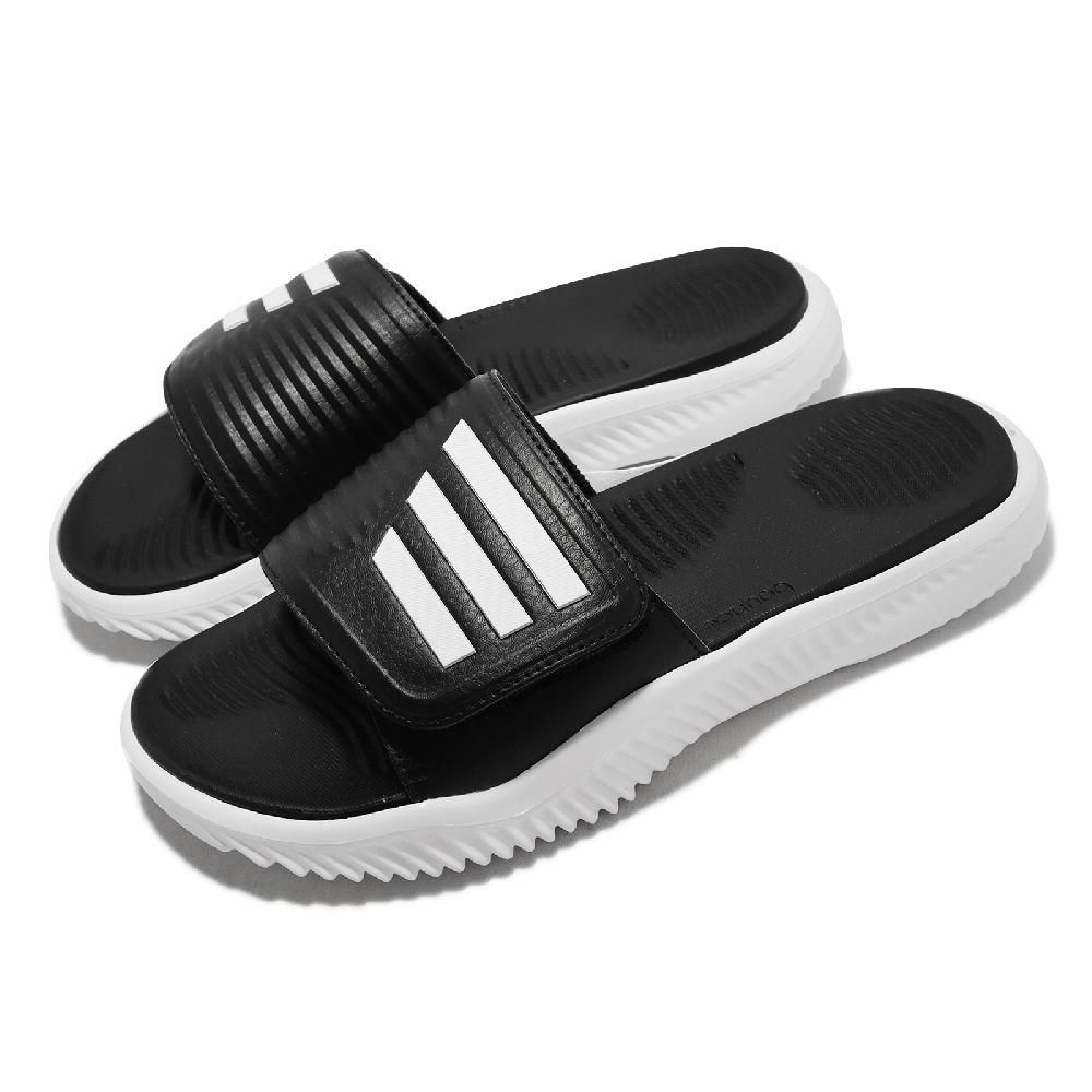 adidas 愛迪達 拖鞋 Alphabounce Slide 2.0 黑 白 男鞋 女鞋 緩震 魔鬼氈 一片拖 GY9415