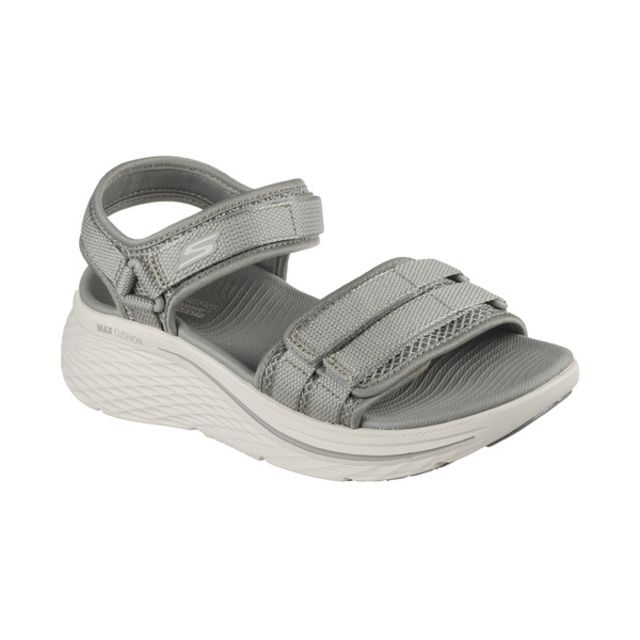 SKECHERS 斯凱奇 Skechers Max Cushioning Elite [141617OLV女] 運動休閒涼鞋 舒適 灰綠