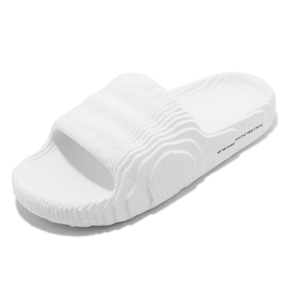 adidas 愛迪達 拖鞋 Adilette 22 男鞋 女鞋 白 全白 波浪紋 防水 運動拖鞋 HQ4672