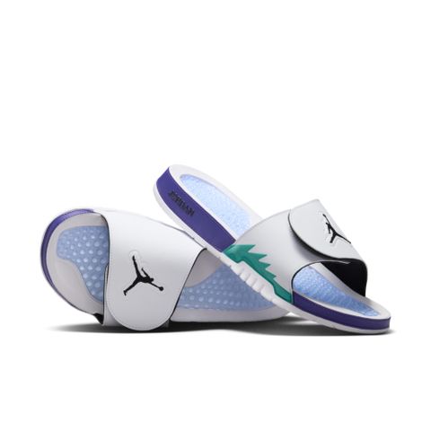 【NIKE】JORDAN HYDRO V RETRO 男鞋 拖鞋 白紫色-555501103