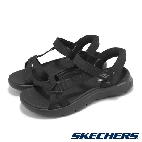 涼鞋 Go Walk Flex Sandal Slip-Ins 寬楦 女鞋 黑 瞬穿科技 輕量 健走涼鞋 141481WBBK