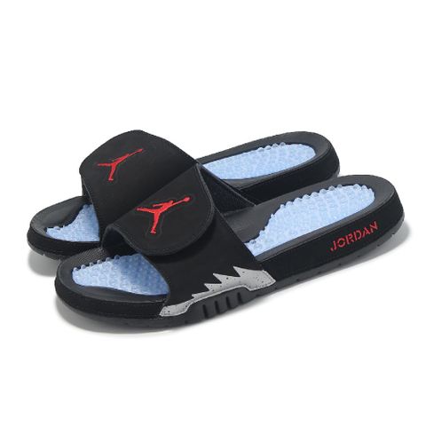 拖鞋 Jordan Hydro V Retro 男鞋 黑 紅 魔鬼氈 喬丹 運動拖鞋 555501-061
