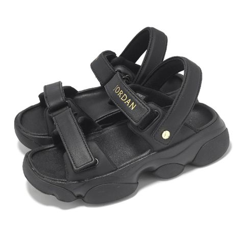 涼鞋 Wmns Jordan DEJA Sandal 女鞋 黑 金 厚底 增高 魔鬼氈 休閒鞋 FN5036-001