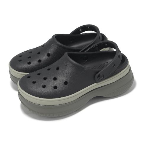 洞洞鞋 Classic Stacked Clog 男女鞋 黑 灰 堆堆克駱格 厚底 增高 卡駱馳 211355001