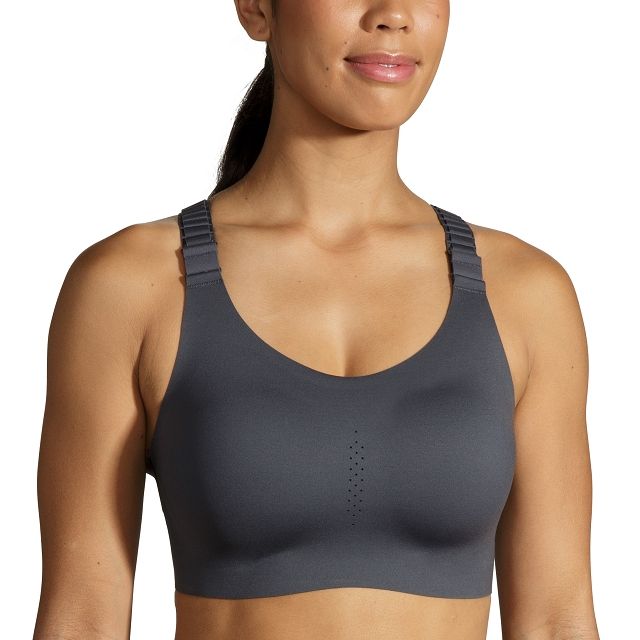 BROOKS  女 運動內衣 Dare Racerback跑者款Sports Bra 2.0_瀝青灰(350085081)