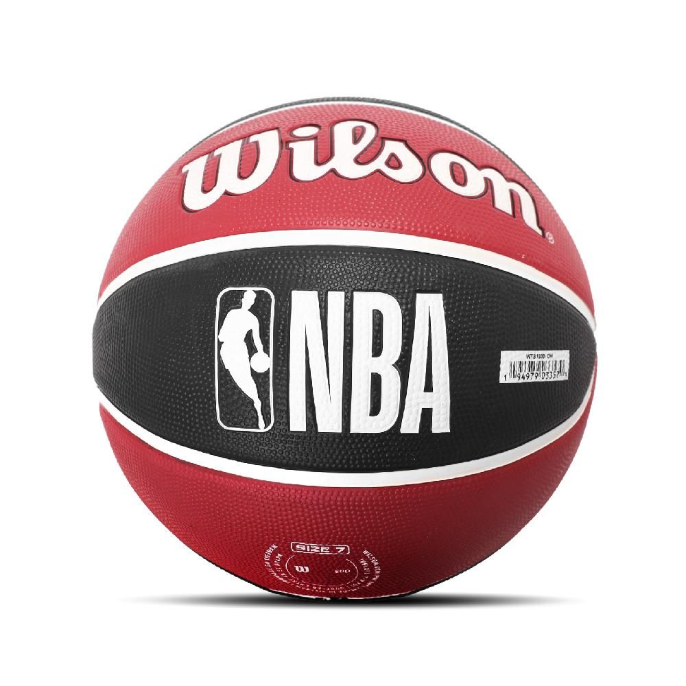 WILSON  威爾森 籃球 NBA Chicago Bulls Basketball 公牛隊 紅 黑 深溝紋 室外 標準7號球  WTB1300XBCHI