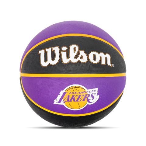 WILSON 威爾森 籃球 NBA Lakers Basketball 黑 紫金 洛杉磯 湖人 7號球 橡膠 室外球 WTB1300XBLAL