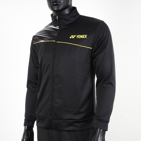 Yonex [17011TR007] 男 外套 運動 休閒 訓練 立領 吸濕 排汗 速乾 透氣 輕量 黑黃
